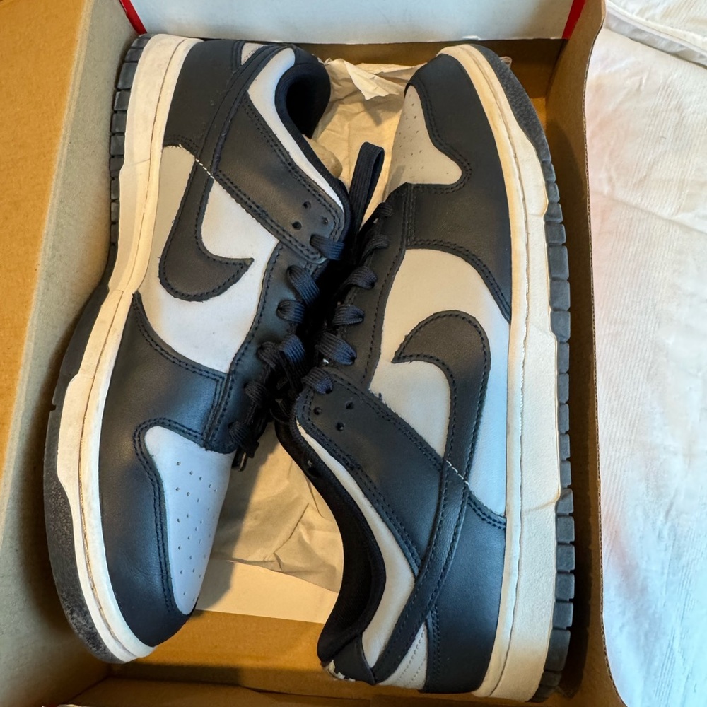 Nike Dunks Georgetown Dark Blue and Light Gray Sneakers